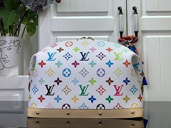 Fortok Louis Vuitton Pochette Cosmetic Bag Multicolor White M13743 27x18x9cm