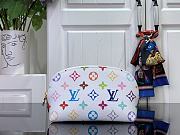 Fortok Louis Vuitton Small Cosmetic Bag White Multicolor M13744 19x12×6cm - 1