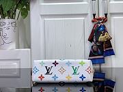 Fortok Louis Vuitton Small Cosmetic Bag White Multicolor M13744 19x12×6cm - 2