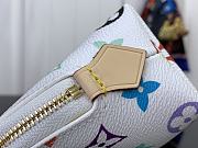 Fortok Louis Vuitton Small Cosmetic Bag White Multicolor M13744 19x12×6cm - 3