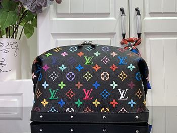 Fortok Louis Vuitton Small Cosmetic Bag Black Multicolor M13744 19x12×6cm