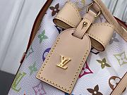 Fortok Louis Vuitton Carryall Handbag White Multicolor M13661 29x24x12cm - 5