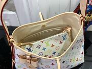 Fortok Louis Vuitton Carryall Handbag White Multicolor M13661 29x24x12cm - 6