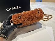 Fortok Chanel Mini Flap Bag Shearling Lambskin & Gold-Tone Metal Brown 12x18x6cm - 5