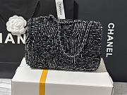 Fortok Chanel  24k White Tube Beads Sequins Flap Bag 20cm - 6