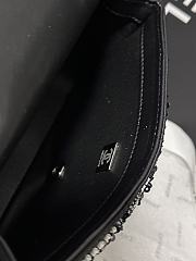 Fortok Chanel  24k White Tube Beads Sequins Flap Bag 20cm - 5