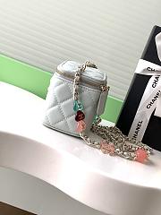 Fortok Chanel Small Comestic Bag Light Blue Enamel Heart Buckle 11x8.5x7cm - 6