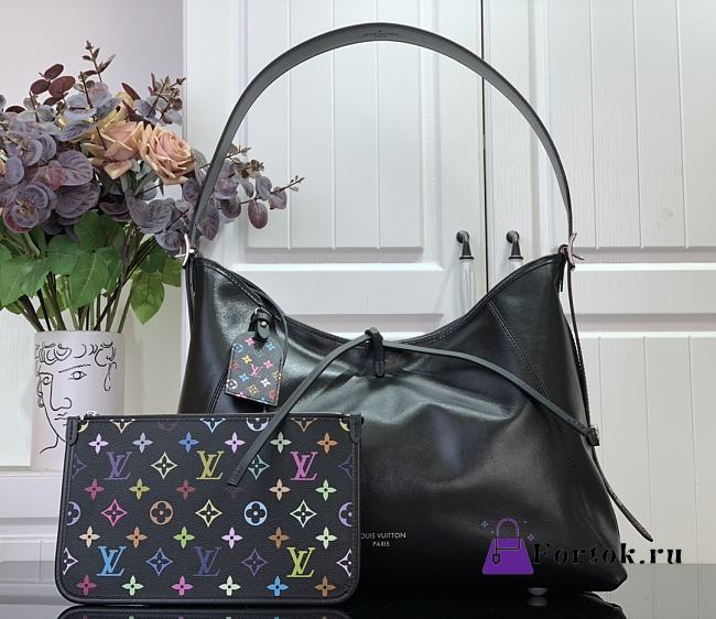 Fortok Louis Vuitton CarryAll Dark Medium Bag Black Tricolor M25143 39x30x15cm - 1