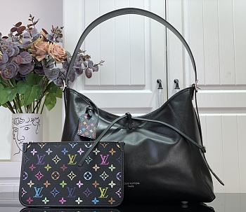 Fortok Louis Vuitton CarryAll Dark Medium Bag Black Tricolor M25143 39x30x15cm
