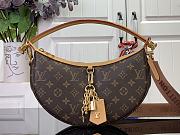 Fortok Louis Vuitton Loop Bag Brown Monogram Coated Canvas M12939 22x9x33cm - 1