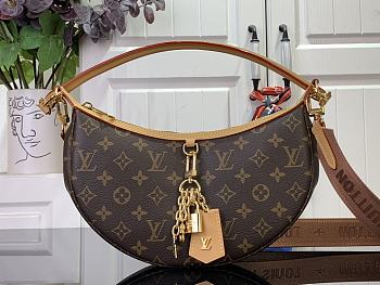 Fortok Louis Vuitton Loop Bag Brown Monogram Coated Canvas M12939 22x9x33cm