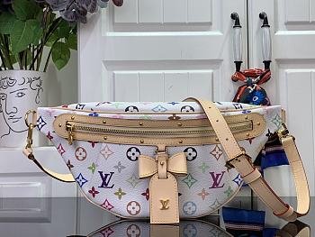 Fortok Louis Vuitton High Rise Waist Bag White Multicolor M13660 16x8x38cm
