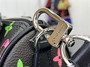 Fortok Louis Vuitton Nano Speedy Bag Black Multicolor M13406 16x11x9cm - 3