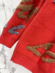 Fortok Louis Vuitton Knitted Cardigan Jacket Red - 2