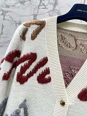 Fortok Louis Vuitton Knitted Cardigan Jacket White - 4