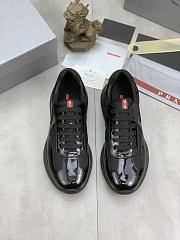 Fortok Prada America's Cup Sneakers Black Patent Leather And Technical Fabric   - 1
