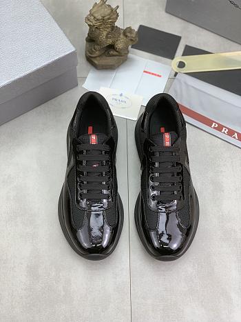 Fortok Prada America's Cup Sneakers Black Patent Leather And Technical Fabric  