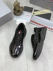 Fortok Prada America's Cup Sneakers Black Patent Leather And Technical Fabric   - 2