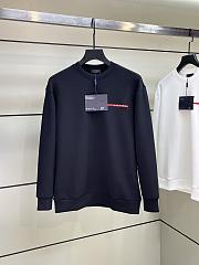 Fortok Prada Recycled Double Jjersey Sweatshirt Black / White / Blue - 1