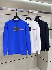 Fortok Prada Recycled Double Jjersey Sweatshirt Black / White / Blue - 4