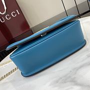 Fortok Gucci Blondie Shoulder Bag Blue Suede & Leather 815711 21.5x11x8cm - 6