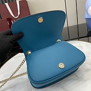 Fortok Gucci Blondie Shoulder Bag Blue Suede & Leather 815711 21.5x11x8cm - 5
