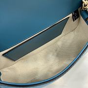 Fortok Gucci Blondie Shoulder Bag Blue Suede & Leather 815711 21.5x11x8cm - 3