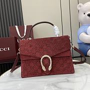 Fortok Gucci Dionysus Mini Top Handle Bag Red Suede 813399 29.5x20x10.5cm - 1