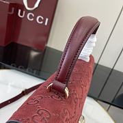 Fortok Gucci Dionysus Mini Top Handle Bag Red Suede 813399 29.5x20x10.5cm - 6