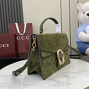 Fortok Gucci Dionysus Mini Top Handle Bag Green Suede 813399 29.5x20x10.5cm - 5