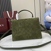 Fortok Gucci Dionysus Mini Top Handle Bag Green Suede 813399 29.5x20x10.5cm - 3