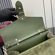 Fortok Gucci Dionysus Mini Top Handle Bag Green Suede 813399 29.5x20x10.5cm - 2