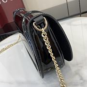 Fortok Gucci Blondie Small Shoulder Bag Black Patent Leather 814952 29.5x12.5x7cm - 6