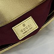 Fortok Gucci GG Marmont Mini Bag Gold Metallic Leather 476433 16.5x10x4.5cm - 5