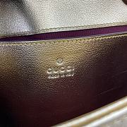 Fortok Gucci GG Marmont Mini Bag Gold Metallic Leather 446744 22x13x6cm - 3