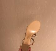 Fortok Valentino Rockstud Calfskin Leather Slide Sandal 60 mm Beige - 5
