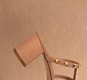 Fortok Valentino Rockstud Calfskin Leather Slide Sandal 60 mm Beige - 4