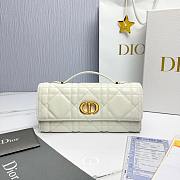 Fortok Dior Miss Caro Top Handle Clutch White Leather 24x12x4cm - 1