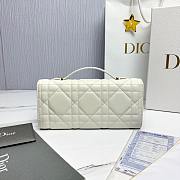 Fortok Dior Miss Caro Top Handle Clutch White Leather 24x12x4cm - 6