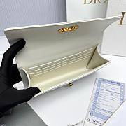 Fortok Dior Miss Caro Top Handle Clutch White Leather 24x12x4cm - 5