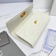 Fortok Dior Miss Caro Top Handle Clutch White Leather 24x12x4cm - 4