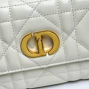 Fortok Dior Miss Caro Top Handle Clutch White Leather 24x12x4cm - 3