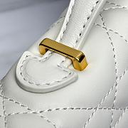 Fortok Dior Miss Caro Top Handle Clutch White Leather 24x12x4cm - 2
