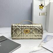 Fortok Dior Miss Caro Top Handle Clutch Gold Leather 24x12x4cm - 1