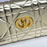 Fortok Dior Miss Caro Top Handle Clutch Gold Leather 24x12x4cm - 6