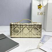 Fortok Dior Miss Caro Top Handle Clutch Gold Leather 24x12x4cm - 5