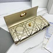Fortok Dior Miss Caro Top Handle Clutch Gold Leather 24x12x4cm - 4