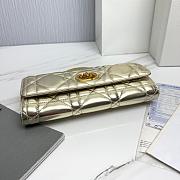 Fortok Dior Miss Caro Top Handle Clutch Gold Leather 24x12x4cm - 3