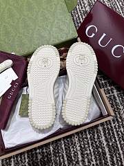 Fortok Gucci Re-Web Sneaker White Leather With Crystal Chain  - 3