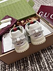 Fortok Gucci Re-Web Sneaker White Leather With Crystal Chain  - 2